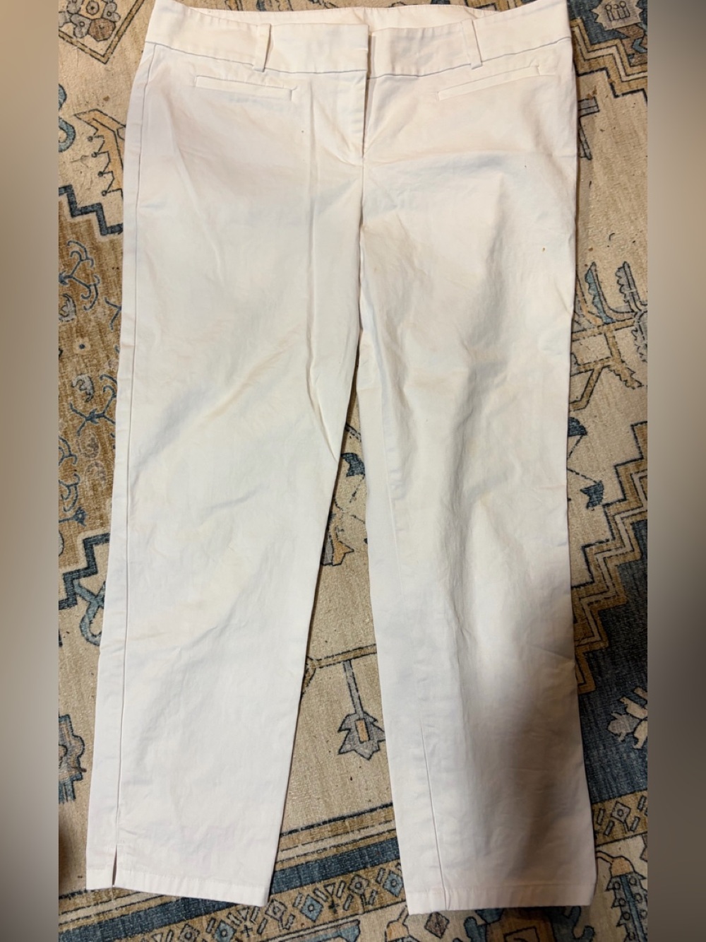 Ann Taylor Women’s Crisp White Cropped Chinos Size 10